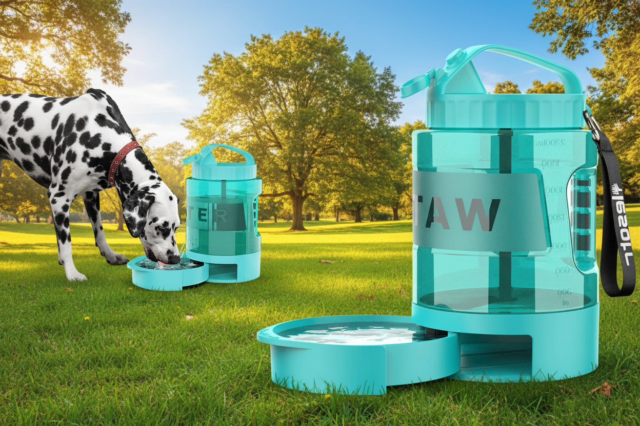 Dog Water Bowl Dispenser Travel Dog Bowls for Camping Dog Park Hiking 77OZ Dog Water Dispenser with Pull-Out Travel Water Bowls for DogsDog Travel Water Bowl Dispenser Pet Dog Water BottleBPA Free